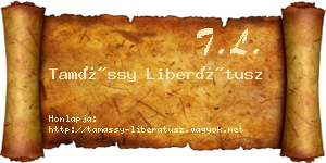 Tamássy Liberátusz névjegykártya